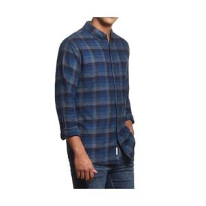 Men's Weatherproof Vintage Long Sleeve Shirt Lightweight Plaid Flannel - XL
